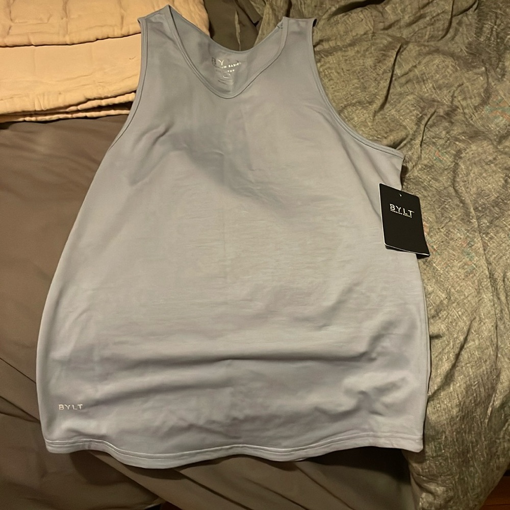 NWT BYLT Premium Basics Signature Light Purple/Blue Tank Size M